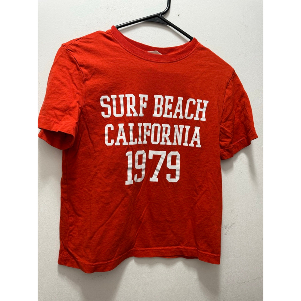 Women's H&M Red & White Surf Beach California 1979 Short Sleeve Tee XS
